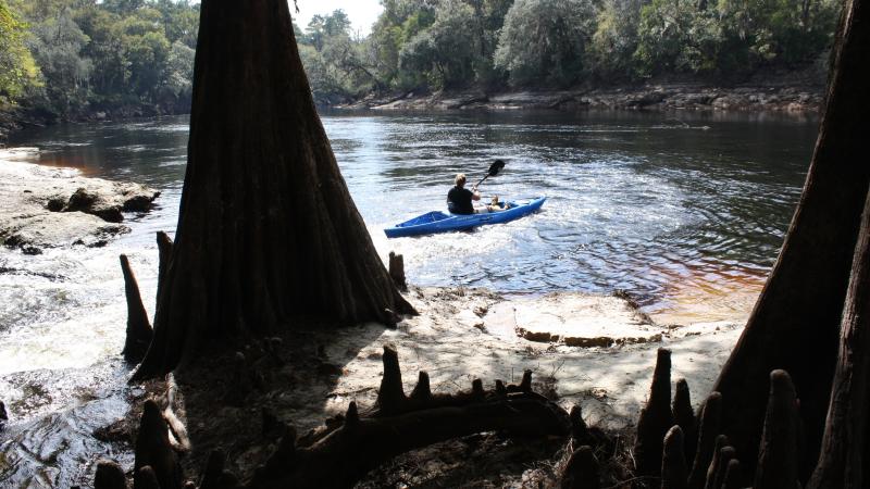 Woman in Kyak on the Suwannee River