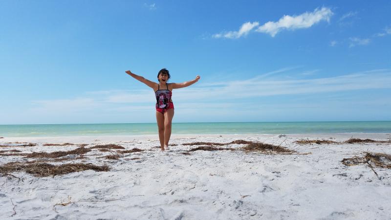 Visitor on Beach at Caladesi